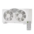 9" Twin Blade Manual Window Fan, 2 Speeds, Reversible Airflow, 2