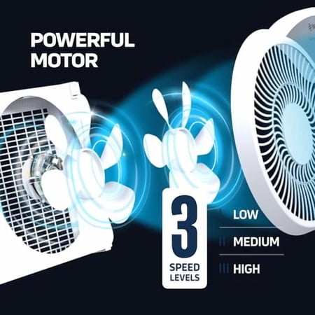 9" Twin Window fan with Remote Control, 3 Speed Bedroom window fan reversible Airflow Exhaust And Intake Quiet Operation, Fan Window Easy to install Seals with Built-In panels exte
