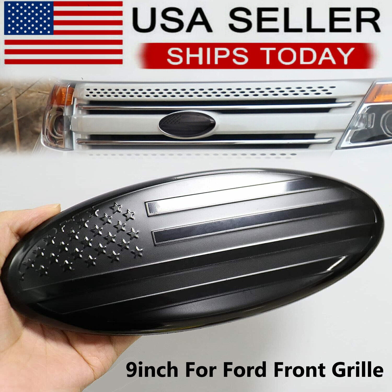 Custom Skull Front Grille Tailgate Emblem Badge F150 F250 F350 Edge
