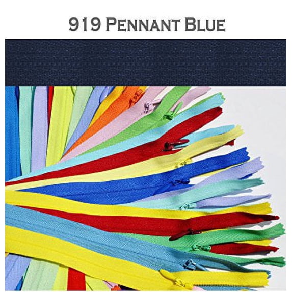 9" Unique Invisible Zipper YKK Conceal ~ Invisible (12 Zippers/ Pack) Select Size, Color (9 inch, S885 Cloundy Blue)