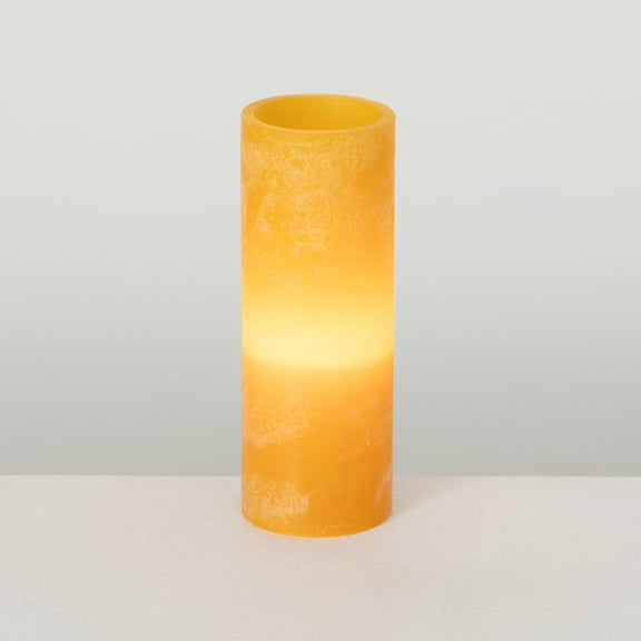 9" Vance Kitira Brown Sugar Timber LED Glow Candle