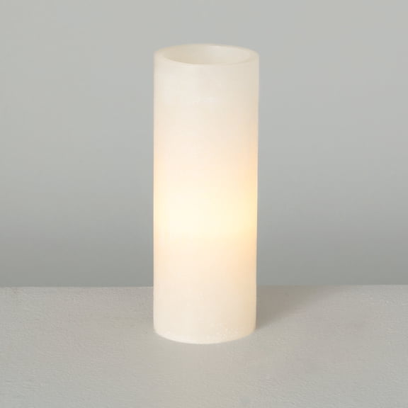 9" Vance Kitira Melon White Timber LED Glow Candle