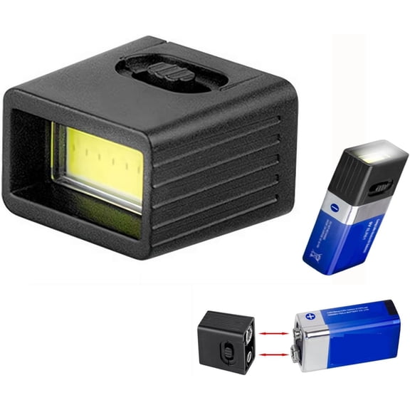 9 Volt LED Portable Flashlight, High Lumens Mini LED Flashlight, Compact 9 Volt Pocket Torch, Emergency Light for Camping Hiking Outdoor1 Pcs