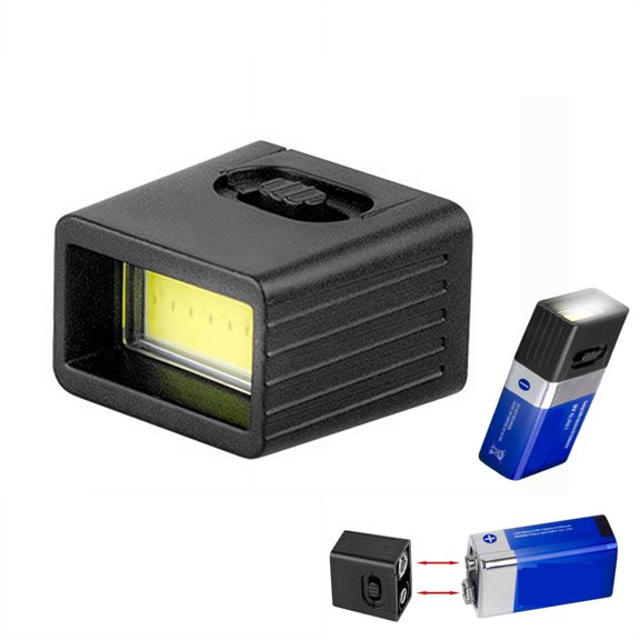 9 Volt LED Portable Flashlight- High Lumens Mini LED Flashlight, Compact 9 Volt Pocket Torch,Portable Emergency Light for Camping Hiking and Outdoor Use,Battery Not Included