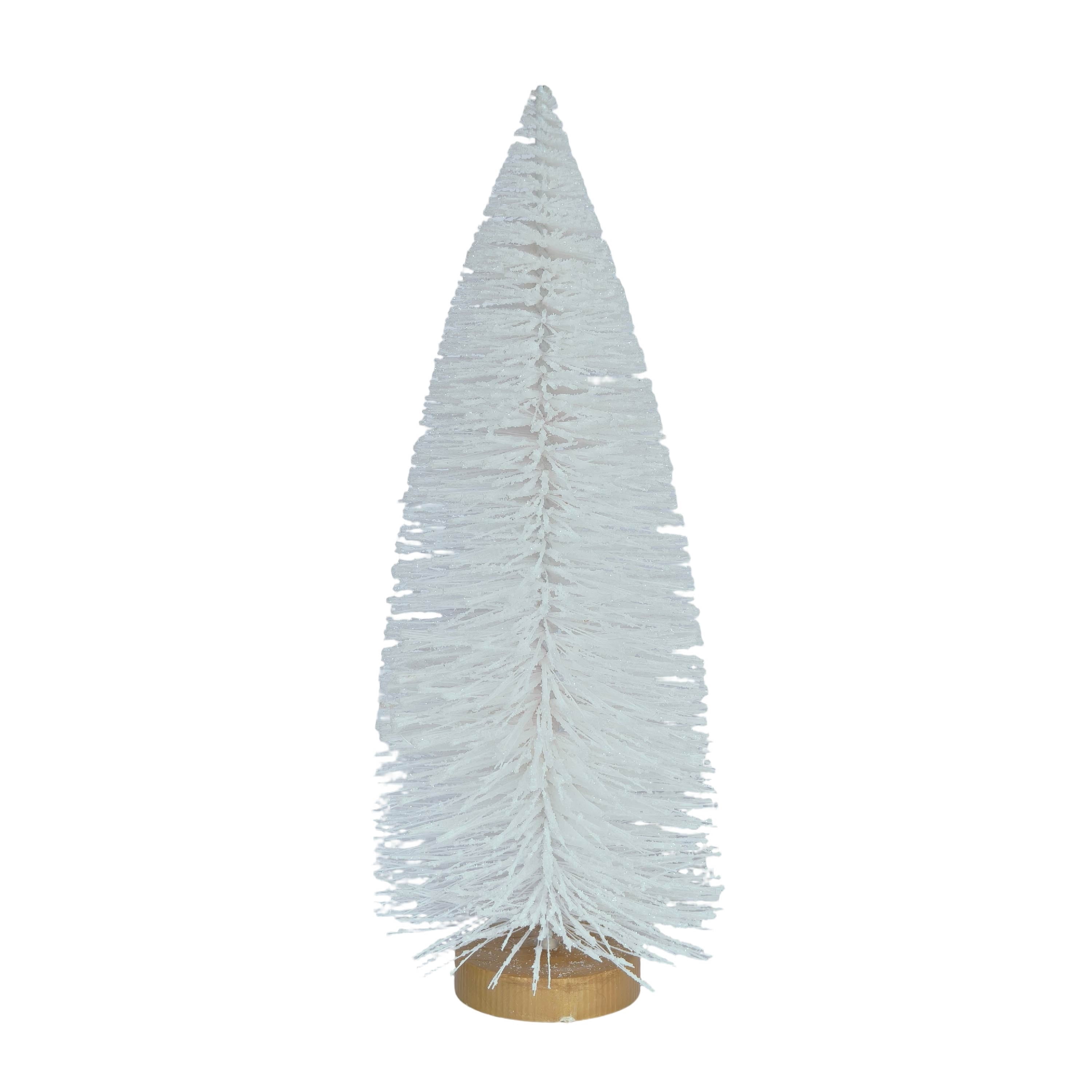 Christmas Village Pine Tree, White, 9", by Holiday Time