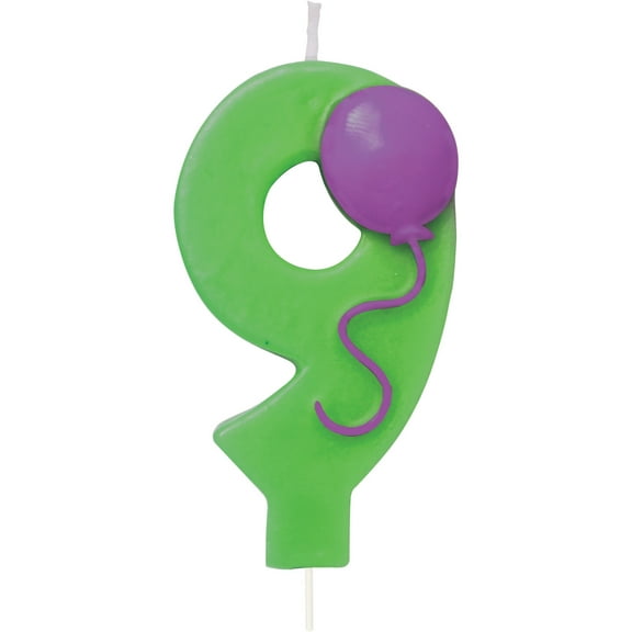#9 Wax Balloon Birthday Candle