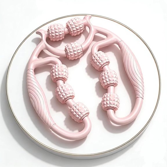 9-Wheel Manual Leg Massage Roller - Calf & Thigh Massager with Circular Clamp Design, Deep Tissue 3D Muscle Roller for Post-Workout Recovery, Exercise Warm-Up & Daily Muscle Care P