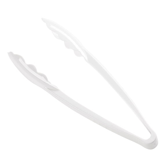 Smarty 9" White Disposable Plastic Serving Tongs 48ct