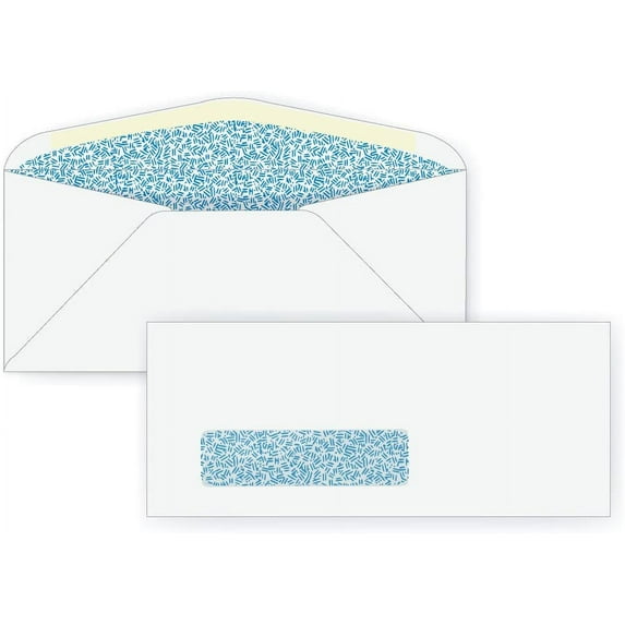 #9 Window Envelope - Blue Inside Tint - 24# White (3 7/8 x 8 7/8) - Window Envelope Series (Box of 250)