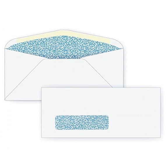 #9 Window Envelope - Blue Inside Tint - 24# White (3 7/8 x 8 7/8) - Window Envelope Series (Box of 500)