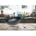 thumbnail image 1 of 9" Wok Non-Stick Cooking Frying Pan Pot, 5 Layer Marble Coating, Made In Korea, 1 of 8
