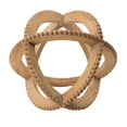thumbnail image 1 of 9" Wood Decorative Ball Table Accent with Bead Trim - Natural Finish, 1 of 3