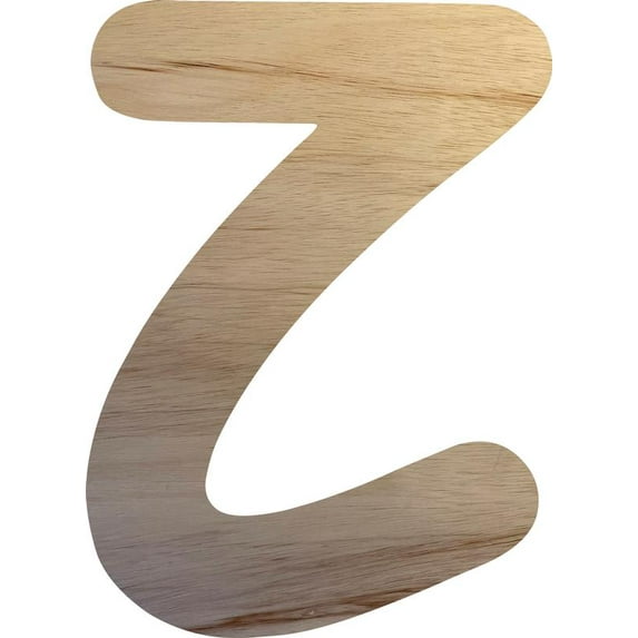 9'' Wooden Craft Letter Z, Unfinished 1/4'' Cutout, Choose Your Letters, DIY