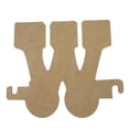 thumbnail image 1 of 9" Wooden Letter W Unfinished, Train Font, Craft Cutout 1-8" Thick, 1 of 2