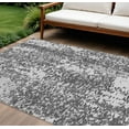 thumbnail image 1 of HomeRoots 612981 9 x 12 ft. Charcoal & Silver Abstract Washable Indoor & Outdoor Rectangle Area Rug, 1 of 5