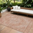 thumbnail image 1 of HomeRoots 603807 9 x 12 ft. Coral & Pink Oriental Washable Indoor & Outdoor Rectangle Area Rug, 1 of 5