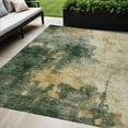 thumbnail image 1 of HomeRoots 603057 9 x 12 ft. Fern Green & Gold Abstract Washable Indoor & Outdoor Rectangle Area Rug, 1 of 5