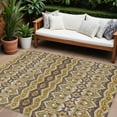 thumbnail image 1 of 9' X 12' Gold Brown And Beige Moroccan Washable Indoor Outdoor Area Rug, 1 of 5