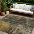 thumbnail image 1 of HomeRoots 606066 9 x 12 ft. Gray, Brown & Gold Abstract Washable Indoor & Outdoor Rectangle Area Rug, 1 of 5