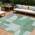 thumbnail image 1 of HomeRoots 617912 9 x 12 ft. Green, Sage & Gray Geometric Washable Indoor & Outdoor Rectangle Area Rug, 1 of 5