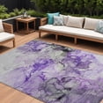thumbnail image 1 of 9' X 12' Purple Abstract Washable Non Skid Indoor Outdoor Area Rug, 1 of 3
