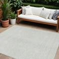thumbnail image 1 of 9' X 12' Silver And Gray Geometric Washable Indoor Outdoor Area Rug, 1 of 5