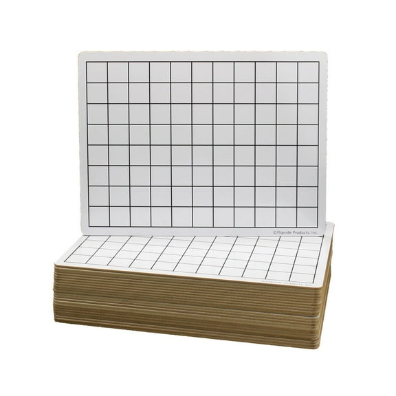 9 X 12 Two Sided 1" Squares Grid Board Bulk 24 Pack