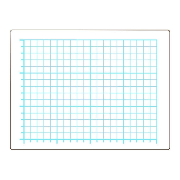 9" X 12" Two Sided Quadrant Grid Dry Erase Board - 1by2" Square Bulk Class Pack Of 12