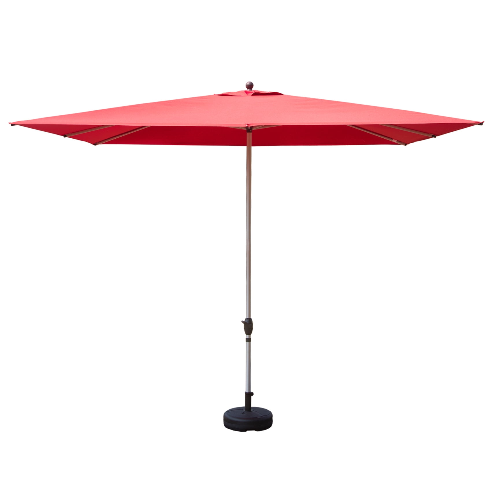 9'X11.5' Adjustment Rectangle Cantilever Umbrella with Push-Button Tilt , Patio Umbrella with Crank Open System, Aluminium Outdoor Umbrella for Backyard, Pool, Brick Red