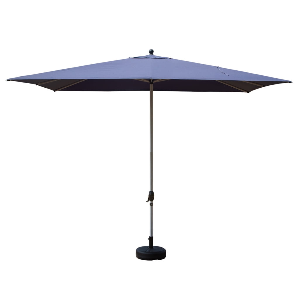 9'X11.5' Adjustment Rectangle Cantilever Umbrella with Push-Button Tilt , Patio Umbrella with Crank Open System, Aluminium Outdoor Umbrella for Backyard, Pool, Navy Blue