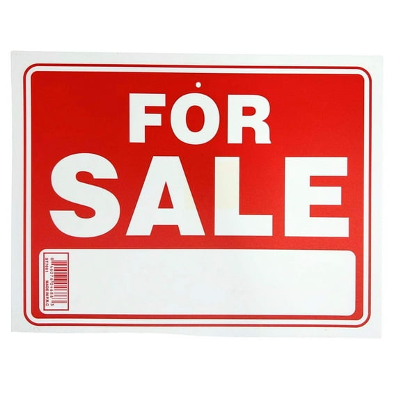 9"X12" "FOR SALE" Plastic Signage Sign-1CT