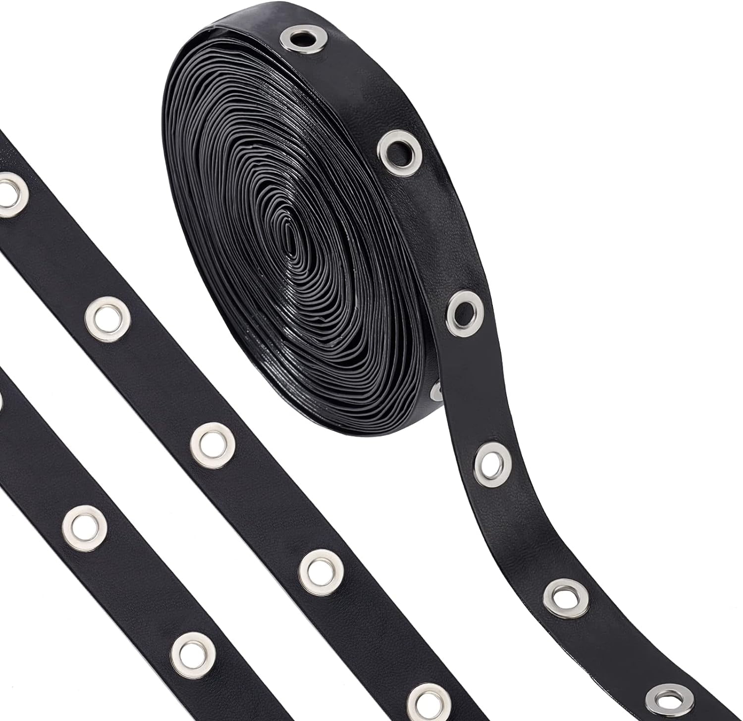 9 Yards Eyelet Tape Black Grommet Trim 0.8” Wide Imitation Leather ...