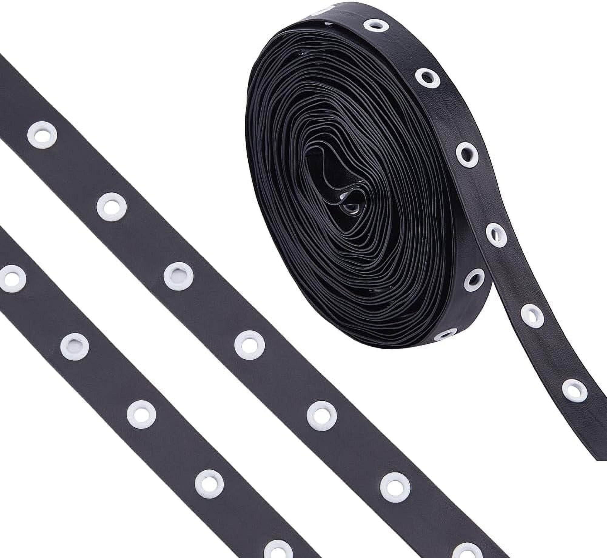 9 Yards Eyelet Trim with Grommets 3/4 inch(20mm) Wide Black Leather ...