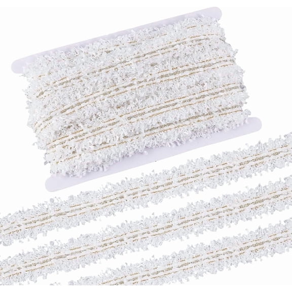 9 Yards Polyester Pleated Lace Trim Trimming for Garment Accessories Beige 1~1-1/8 inch(26~28mm) handmade