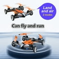 thumbnail image 1 of 9 Year Old Boy Gifts, Drone Flying Cars Quadcopter-Ground with Remote Control Car with 360°Rolling, Speed LED Lights, Orange, 25x23x7cm(9.8x9x2.7in), 1 of 9