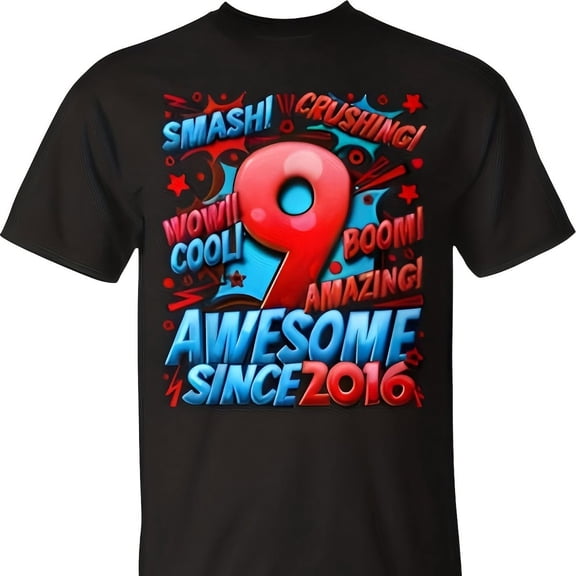 9 Year Old For Boys 9Th Birthday Boy 9 Year Old Boy T-Shirt
