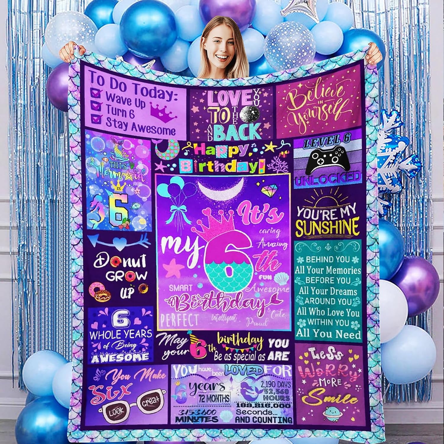 9 Year Old Girl Birthday Gift Ideas Throw Blanket, 9th Birthday Gifts ...