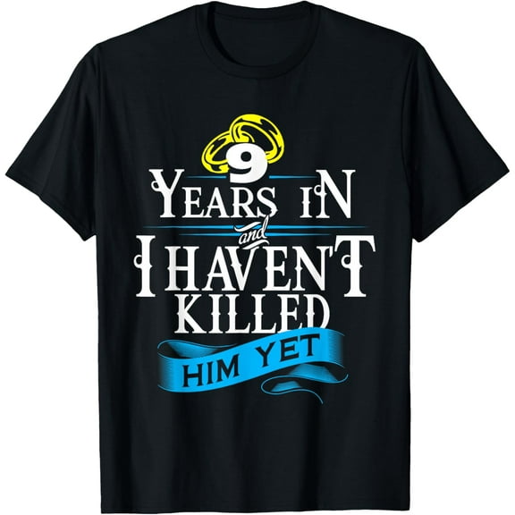 9 Years Anniversary Gift Idea for Her/Him Tshirt 9th Wedding T-Shirt