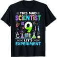 thumbnail image 1 of 9 Years Old 9th Birthday Boys Girls Science Theme Party T-Shirt, 1 of 4