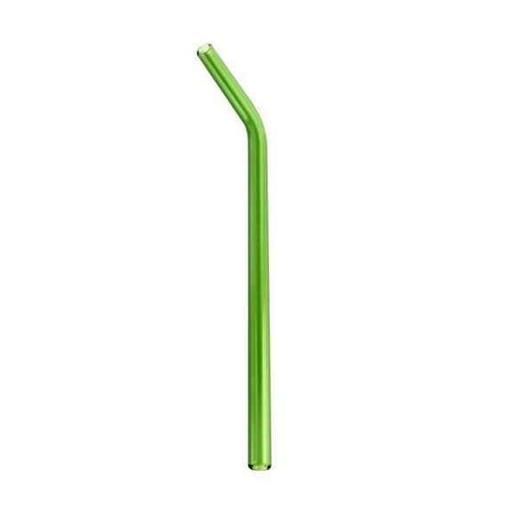 9 colors Heat And High Temperature Resistant Glass Straw 8mm*18cm Elbow High Borosilicate Glass Straw