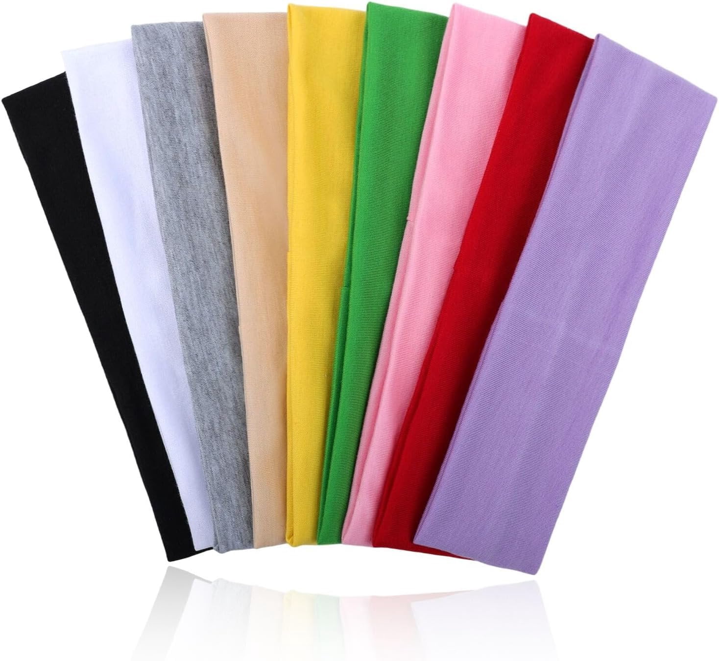 9 count Headbands for Women & Men, Non Slip Band Fashion Elastic Bands ...