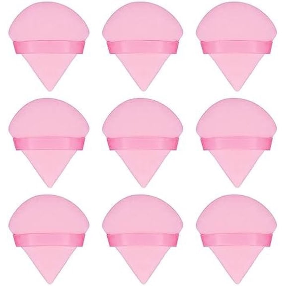 9 count Triangle Puffs, Makeup Puff for Loose Beauty Makeup Tool