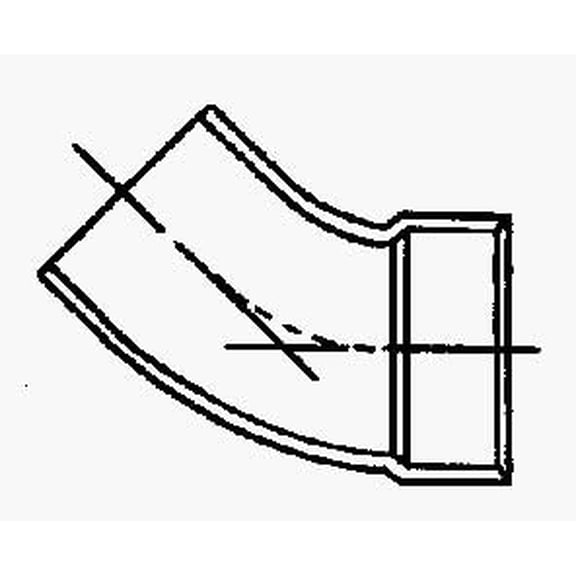 Charlotte Pipe PVC DWV 45 Degree Street Elbow Fitting PVC003230600HA - 9 Pack