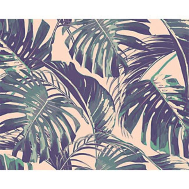 Large Tropical Green Palm Leaves Wall Mural