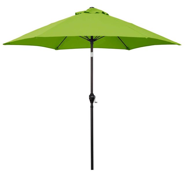 9 ft. Aluminum Market Patio Umbrella with Fiberglass Ribs, Crank Lift