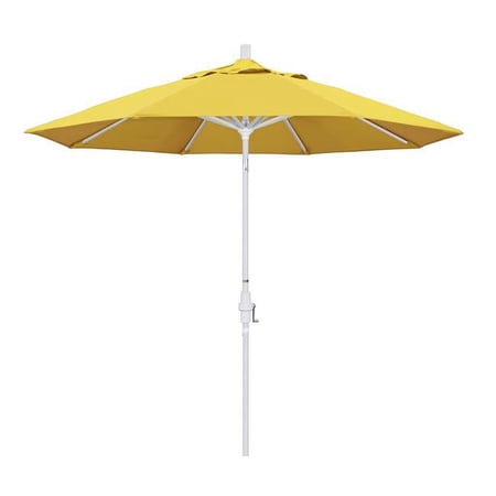 9 ft. Aluminum Market Umbrella Collar Tilt - Matted White-Olefin-Lemon