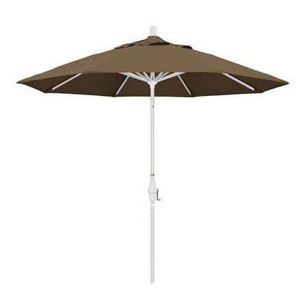 9 ft. Aluminum Market Umbrella Collar Tilt - Matted White-Sunbrella-Cocoa