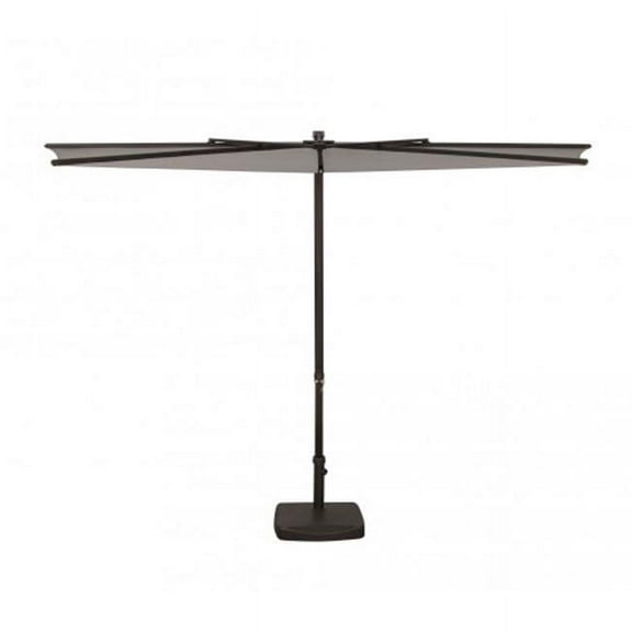 9 ft. Amelia Half Umbrella, P0104 Stone