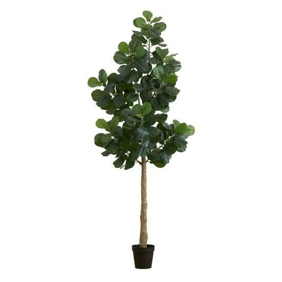 9 ft. Artificial Fiddle Leaf Fig Tree, Green