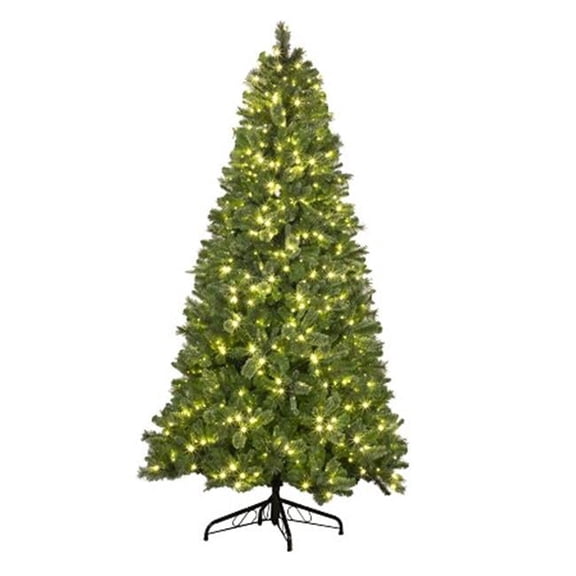 9 ft. Blended Pine Pre-Lit Tree with LED Warm - White Lights - White - 9 ft.